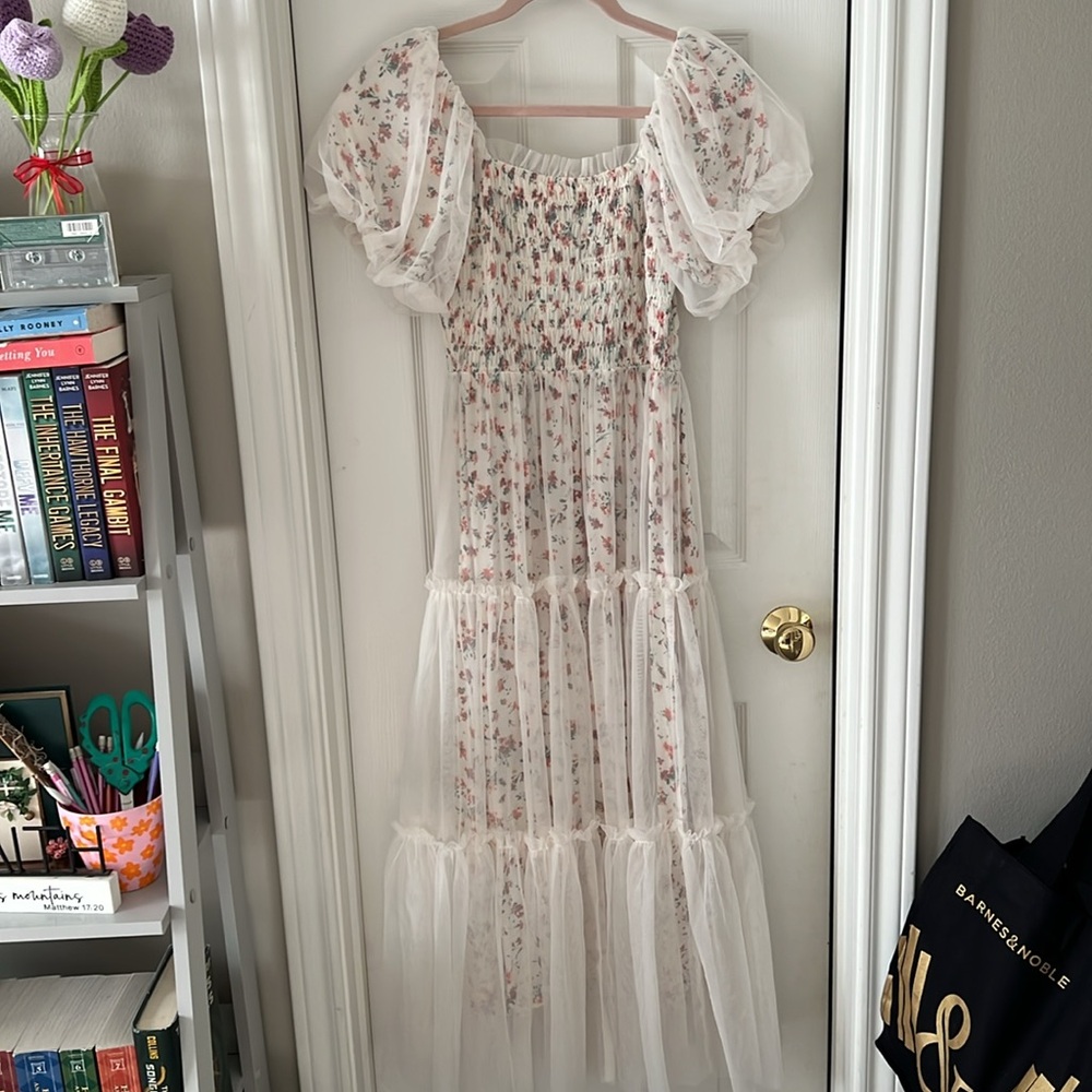Altar’d State Maxi Floral Puffy Sleeve Dress - Picture 5 of 5
